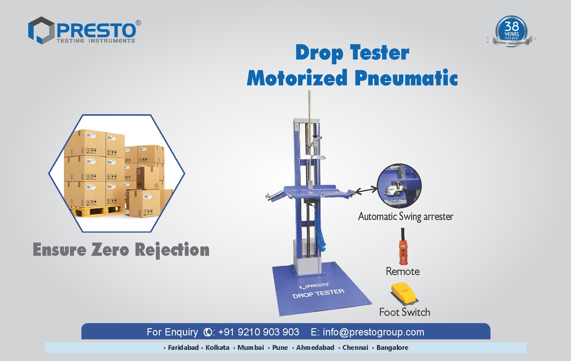 Drop Tester Motorized Pneumatic